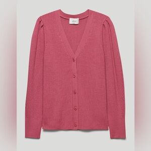 Aritzia Wilfred pink cardigan sweater